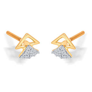 Boucles d'oreilles clous en or 14 carats Trevaya Shine avec zircon ou moissanite, plaquées or rose et or blanc, bijoux de fiançailles - Product Image 3