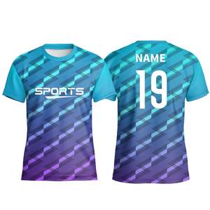 T-shirt de sport en maille tricotée unie, imprimé par sublimation, personnalisé en usine, 100 % coton biologique, séchage rapide, respirant, avec logo - Product Image 1