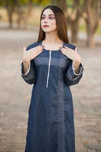 Kurtis de luxe léger et décontracté pour femmes, robe pakistanaise avec logo personnalisé, Kurti Kameez personnalisée en gros - Product Image 3