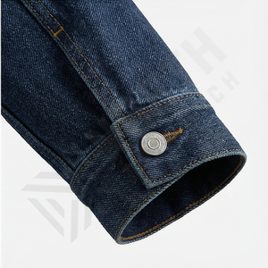 Veste en jean pour hommes de style européen et américain, décontractée, couleur unie, cardigan à boutons, veste de travail, tendance, streetwear, vêtement d'extérieur - Product Image 6