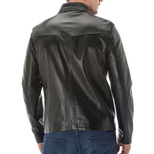 Unisex elegante chaqueta de cuero genuino elegante prendas de vestir exteriores slim fit cálido invierno diseño de moda logotipo personalizado al por mayor - Product Image 4
