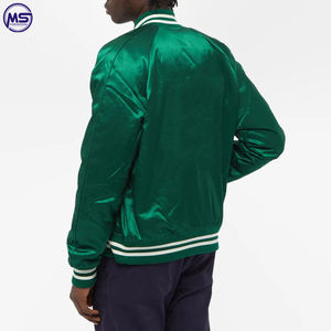 Último diseño Venta caliente Logotipo personalizado Impresión Nuevo diseño 2025 Chaqueta de satén lavable para hombres - Product Image 2