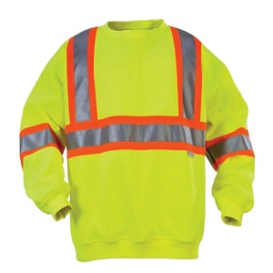 Florcent Hi Vis chemise de sécurité à manches longues pour hommes nouveau gilet de travail sweats réfléchissants Logo personnalisable en Polyester coton - Product Image 1