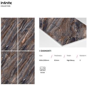 Carrelage en porcelaine vitrifiée poli brillant effet marbre design moderne 600x1200mm, résistant aux acides et à la chaleur pour la maison - Product Image 3