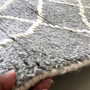 Indian Hand Knotted Woolen <b>Rug</b> Moroccan Style Undyed Natural Color Yarn Eco-Friendly <b>for</b> Indoor Use-<b>for</b> Home & Hotel Living Room - Product Image 1