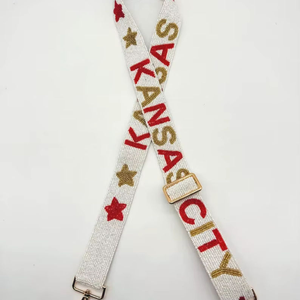 seed beads handmade embroidered <b>replacement</b> <b>bag</b> <b>strap</b> Handmade seed bead embroidery <b>bag</b> <b>strap</b> with - Product Image 1