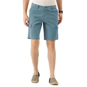 Gran oferta de pantalones cortos Cargo Jogger de algodón orgánico Premium para hombre, pantalones cortos de chándal de ajuste relajado con logotipo personalizado con cordón, ropa informal para gimnasio - Product Image 3