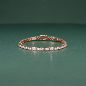 Forme ronde E Couleur Lab Grown Diamant Bracelet Bracelet 14k Femmes Bracelet pour Cadeau De Mode Bracelet Bijoux - Product Image 1