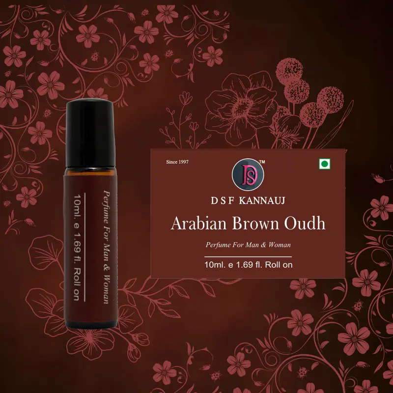 Perfume Unisex Arabian Brown Oudh con Woody Note de larga duración Pure Attar Roll on Parfum Attar indio de alta calidad para DSF INDIA