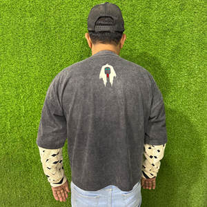 Camiseta de Marca OEM para Hombre, Tejido Grueso, Transpirable, Ecológica, Estilo Urbano, Personalizada, Tallas Grandes, Mangas Largas - Product Image 3