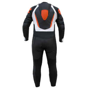 Combinaison de protection pour moto en cuir de vachette conçue sur mesure pour hommes vêtements de course de grande taille pour moto et course automobile - Product Image 2