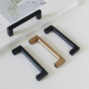 Tiradores de Muebles de Lujo con Textura Moleteada, de Aleación de Zinc, para Gabinetes de Cocina, Cajones y Puertas de Armario, en Negro y Dorado - Product Image 2