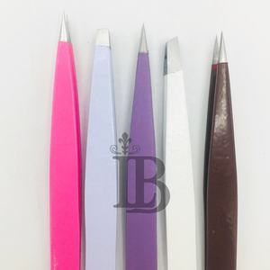 Pince à épiler sourcils de qualité supérieure, pointe argentée, prête à être expédiée, en acier inoxydable, avec logo personnalisé gratuit - Product Image 2