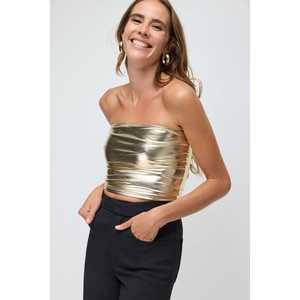 Blusa Casual de Poliéster con Cuello Redondo y Manga Corta con Logotipo en la Parte Delantera - Product Image 4