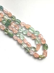 ลูกปัดมอร์แกไนต์ธรรมชาติทรงกลมเรียบ สำหรับทำเครื่องประดับอัญมณี สร้อยคอ - Product Image 3