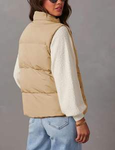 Chaquetas personalizadas de alta calidad para hombre, chalecos, chaqueta acolchada de burbujas, chaleco cálido de invierno sin mangas en stock, chaleco acolchado de diseño personalizado - Product Image 2