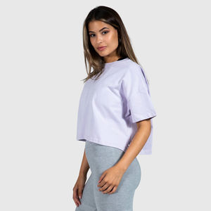 Women's Casual <b>Cropped</b> Spaghetti Strap T-Shirt <b>Top</b> with Oversized Custom Logo Summer Cotton Short Sleeved T-Shirts - Product Image 2