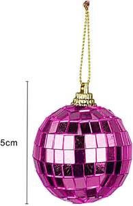 Boules de Noël en mosaïque de verre faites à la main de luxe, design artistique multicolore, décorations lumineuses suspendues pour la maison - Product Image 5