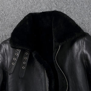 Veste en cuir légère pour homme Veste en cuir durable décontractée et simple pour homme Veste en cuir coupe-vent tendance - Product Image 2