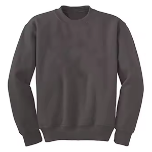 Sudaderas con capucha de gran tamaño para hombre Sudaderas de algodón de moda con cuello redondo teñido liso Venta caliente OEM Basics de otoño - Product Image 4
