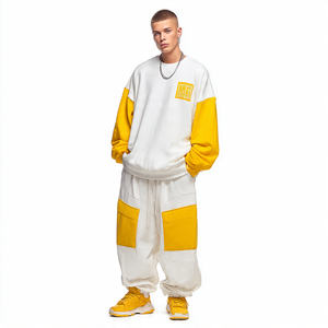 Conjunto Deportivo con Capucha para Hombre, Pantalones Deportivos Holgados con Cremallera y Pierna Ancha, Ropa Deportiva de Invierno, Antibacteriana y Cortavientos - Product Image 2