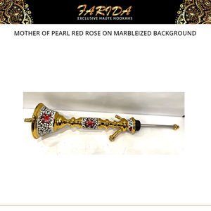 Chichas égyptiennes de qualité supérieure, best-seller, design unique, nacre rouge, fond marbré, laque en acier inoxydable - Product Image 4