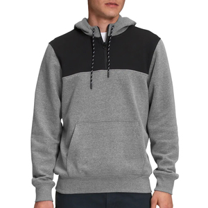 Sweat à capuche quart de fermeture éclair pour hommes Pull-over décontracté Streetwear Sweat-shirt à demi-fermeture éclair Logo personnalisé Veste à capuche polaire Vente en gros - Product Image 1