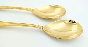 Cuchara de Latón Chapada en Oro Vintage con Mango Largo para Decoración Rústica de Mesa, Cocina Ecológica y Servicio de Fiestas - Product Image 2