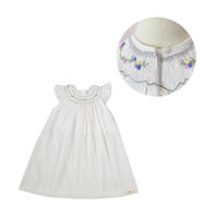 Robe smockée de bébé de bonne qualité pour bébé fille à manches courtes fabriquée au Vietnam fabricant de produit de haute qualité pour bébé fille