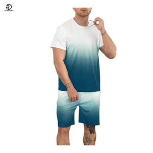 Wholesale 2025 Men's 100% Cotton <b>Short</b> Sets Custom Logo 2-Piece Fashion Summer Tracksuits OEM Casual T-Shirt Jogging Fitness - Product Image 5
