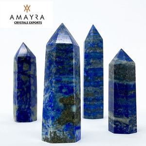 Obélisque en lapis-lazuli, agate, pointe de cristal, pierres précieuses en gros, baguettes de guérison, acheter en ligne chez Amayra Crystals Exports India - Product Image 6