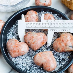 Pierre de soleil en cristal naturel, cœur, quartz, pierre de guérison, artisanat populaire, pierre de soleil, cœur, métamorphique et nouvel âge, vente en gros - Product Image 6