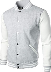 เสื้อแจ็คเก็ตบอมเบอร์ลำลองสำหรับผู้ชาย สไตล์วาร์ซิตี้ ผ้าแคนวาส กันน้ำ ระบายอากาศ กันลม ผ้าขนสัตว์/ผ้าไหม ปิดด้วยซิป - Product Image 2