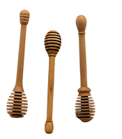 Cuchara de madera de olivo con soporte largo para miel, cuchara de madera para mermelada, palo de miel, cuchara de madera para miel