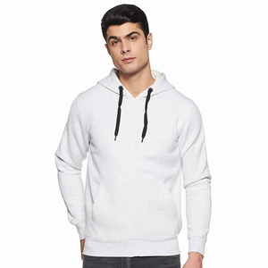 Meilleure qualité grande taille sweats à capuche unis pour garçons couleur blanche coton polaire pull à manches longues chaud hiver sweats à capuche pour adulte - Product Image 1
