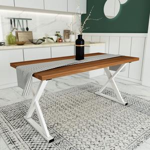 CPT7287-180 tavolo da pranzo Bahar tinta unita Teak 180x80