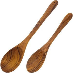 Ensemble de serveurs à salade en bois dernier modèle de qualité supérieure avec poignée en résine décorative pour la salle à manger ustensiles de cuisine outils à salade au meilleur prix - Product Image 3