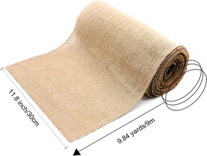 <strong>Burlap</strong> Roll Jute Fabric for <strong>Table</strong> Runner, Banner, Placemats, Arts, Crafts, Sewing, Wedding, Baby Shower, Lawn and Garden OEM