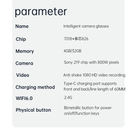 Lunettes Intelligentes AIMB G1Max 8MP Vidéo 1080P Étanche IPX4 Monture Métallique Assistant IA Double Caméra Traduction IA en Temps Réel Réalité Augmentée