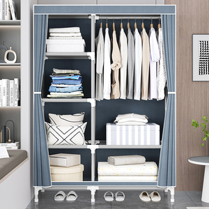 <span class=keywords><strong>Armadio</strong></span> Pieghevole <span class=keywords><strong>in</strong></span> <span class=keywords><strong>Tessuto</strong></span> Moderno ed Economico per Studenti con Porta Scorrevole per Soggiorno - Product Image 5