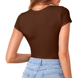 Pakistán Fabricante Último diseño Mujeres Crop Top Camisetas Secado rápido Transpirable Mujeres Crop Top Camisetas - Product Image 5