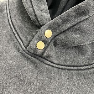 Venta al por mayor personalizado impreso francés Terry Sudadera con capucha lavado ácido ajuste suelto temporada de otoño con capucha - Product Image 6