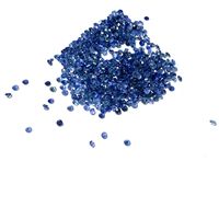 Rubis bleu 100% naturel, taille brillant rond, pierre précieuse en vrac, design indien tendance, 2mm à 8mm, calibré, certificat IGI