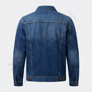 Veste en jean classique pour homme, fermeture à boutons, design élégant, vêtement décontracté, parfait pour tous les jours, mode urbaine, haut - Product Image 2