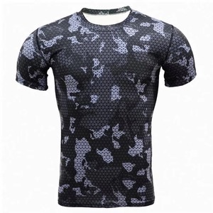 MMA Rash Guard Custom Printed Sublimation <b>Compression</b> <b>Shirt</b> BJJ Full Sleeve Gym Wear Quick Dry Spandex/Polyester Men's - Product Image 3