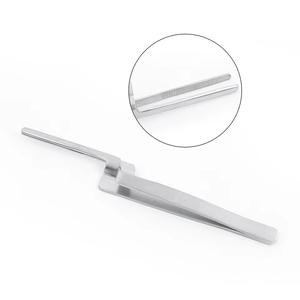 Pince à épiler en acier inoxydable, 2 pièces, droite, incurvée, articulée, instruments chirurgicaux manuels pour soins dentaires - Product Image 3