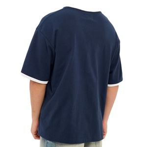 เสื้อยืดทอผ้าฝ้ายเจอร์ซีย์ระบายอากาศดี ทรงยาว ไม่เป็นขุย คอกลม ถักแบบวินเทจ สำหรับผู้ชาย มีจำหน่าย - Product Image 6