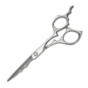 Ciseaux de coupe de cheveux couleur argent ciseaux de coupe de cheveux lame droite tranchante ciseaux de coiffure en acier inoxydable pour la beauté - Product Image 3