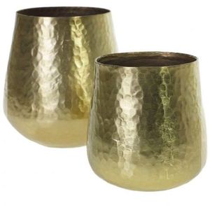 Round Irregular Edge Uneven Ceramic Luxury Gold Plant Pot <b>Vase</b> for Indoor Outdoor Showing Flower Pot - Product Image 6
