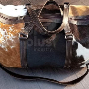 กระเป๋าเดินทางหนังวัวแท้ใบใหญ่ กระเป๋าออกกำลังกายและกระเป๋าเดินทางสุดสัปดาห์ กระเป๋าเดินทางหนังวัวแท้ทำมือสำหรับผู้ชาย - Product Image 4